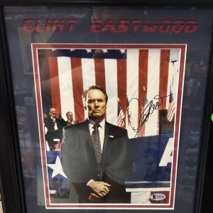 Clint Eastwood Signed In the Line of Fire 8x10 Framed to 11x14 – BAS Certified