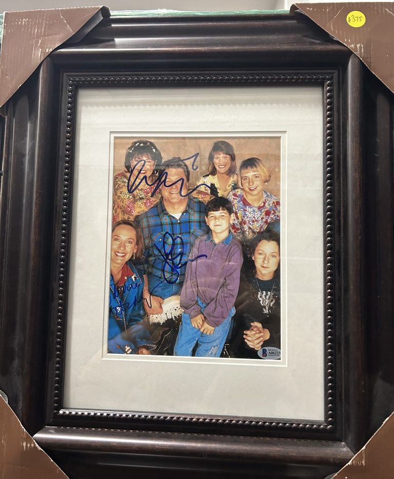 Roseanne Cast Triple-Signed – Barr, Goodman & Metcalf – BAS Certified – 8×10 Framed to 16×20