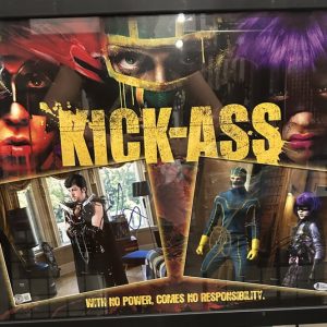 Kick-Ass Custom 18x24 Matte Display – Dual Signed by Hit-Girl & Kick-Ass + Signed by Red Mist – BAS Certified