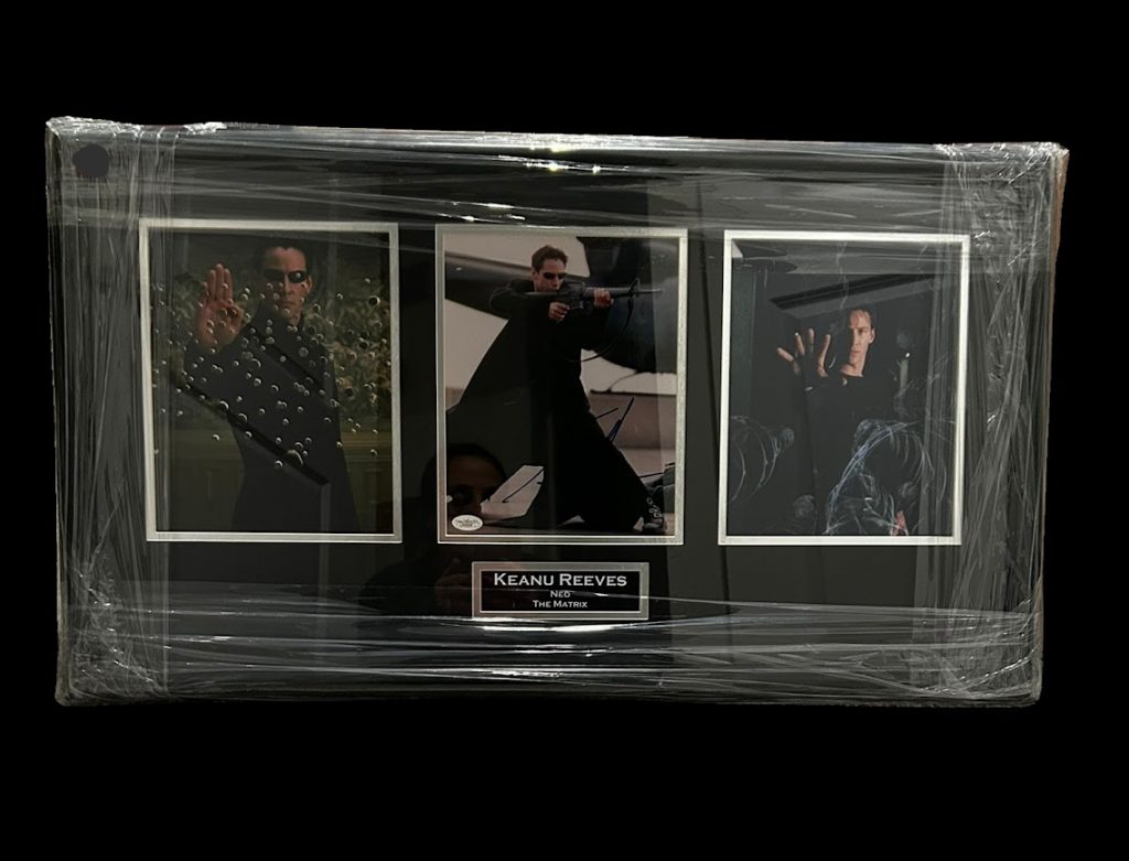 “Free Your Mind” — Keanu Reeves Signed 8x10 as Neo from The Matrix, JSA-Certified Triple Framed Display