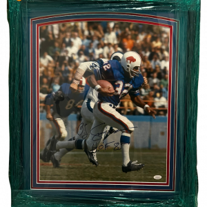 OJ Simpson O.J. Simpson Signed Buffalo Bills Action Photo with “HOF 85” Inscription — Professionally Framed Display
