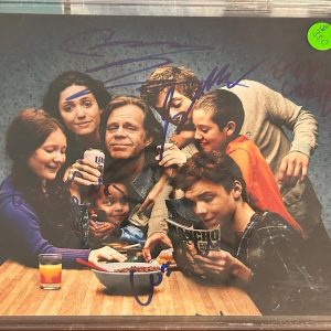Shameless Cast Signed 8x10 Beckett Slabbed – William H. Macy, Jeremy Allen White, Cameron Monaghan, Emma Kenney & Ethan Cutkosky
